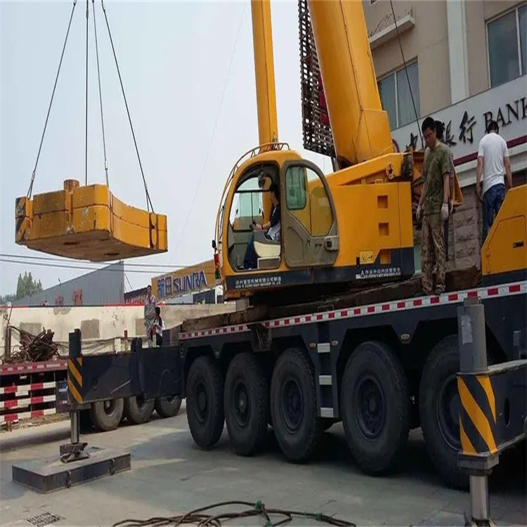 合肥包河当地吊车出租|机器吊装|75吨|工厂搬迁服务